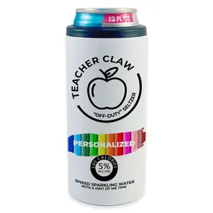 Career Collection (Teacher Claw - Personalized) 12 Oz Slim Can Cooler