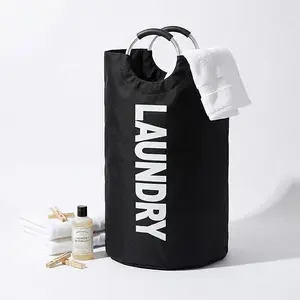 90L Spacious Collapsible Laundry Basket - Modern Fabric Hamper with Durable Handles, Foldable Organizer for Bathroom, Dorm & Small Apartment Laundry Rooms