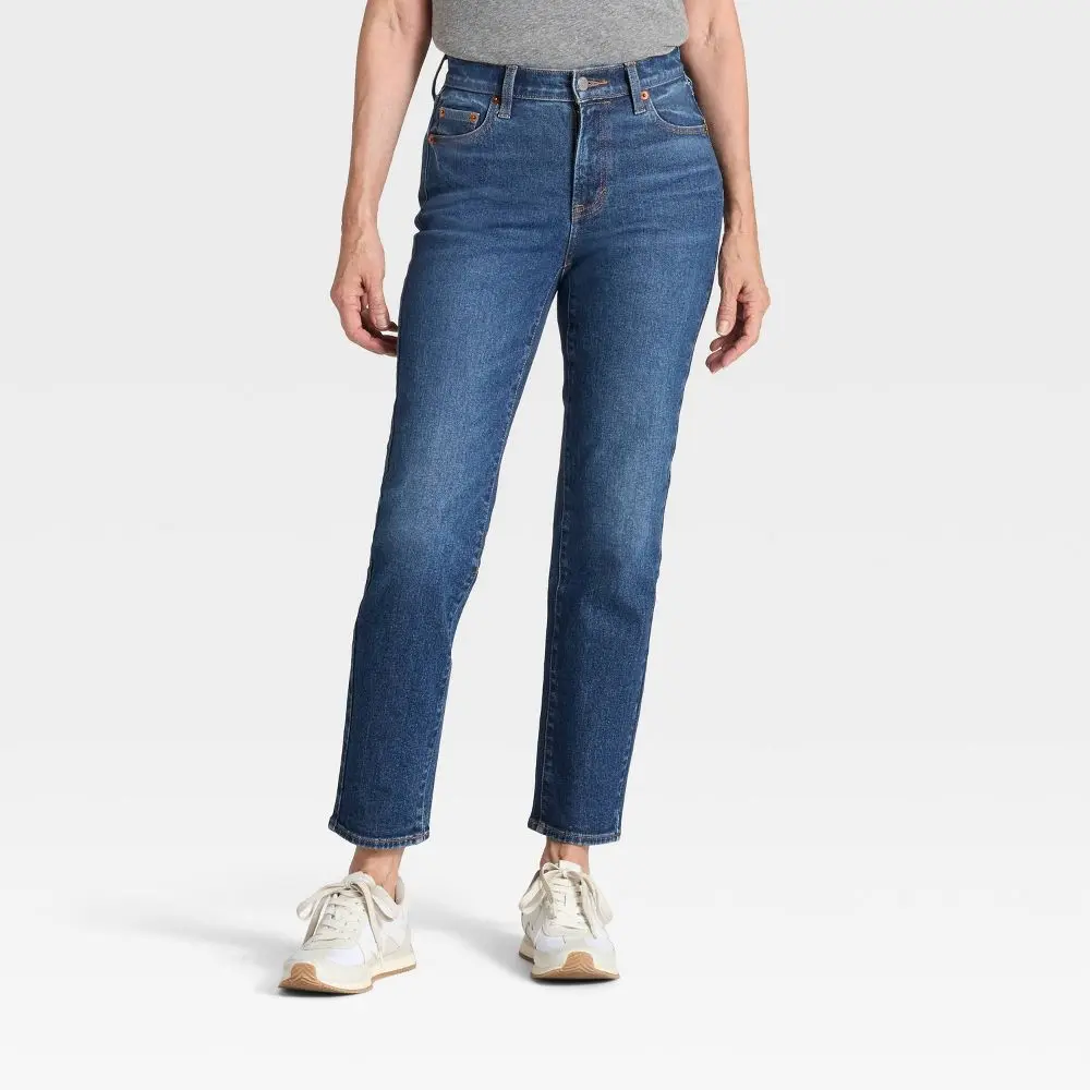 Women's Mid-Rise 80's Slim Straight Ankle Jeans - Universal