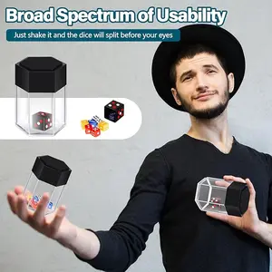Magician Dice Props 45g Explosion Magic Dice Novel Humorous Toys for Close-up Performances Safe Carry Family Gatherings Christmas Gifts party game