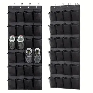 Multi-functional Over-the-Door Shoe Storage Hanging Bag Canvas Tear Resistant Reusable Household Organizer for Shoes & Miscellaneous Items Hangable