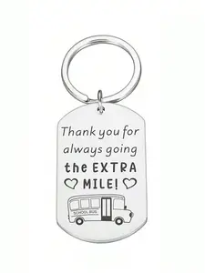 Bus Driver Gift Keychain, Bus Driver Retirement Gift, Thank You for Always Going The Extra Mile Keychain, Fashion Accessories for Bus Driver, Cute Keychain, Keychain Set