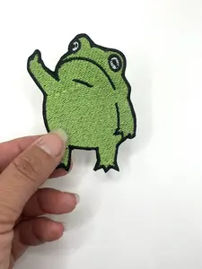 Finger Frog Embroidered Patch