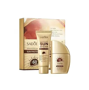 5-in-1 Broad Spectrum Sunscreen SPF50+ PA++++, Lightweight Watery Essence, Strong UVA/UVB Protection, Water Resistant, Non-Greasy & Gentle for Face and Body (Golden collagen)