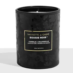 NANNETTE de GASPÉ Bougie Noir Candle - Natural Soy Wax, Non-Toxic Neroli & Rosemary Fragrance, Clean Burn, 195 gr