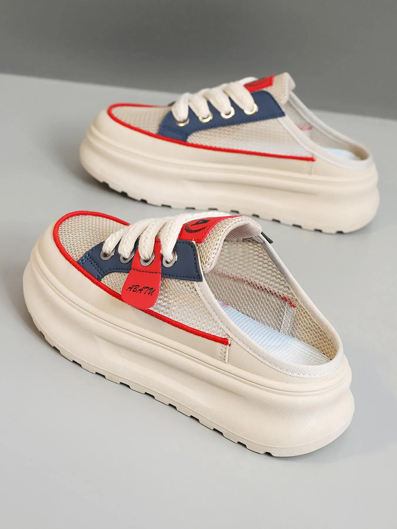 Women's Fashionable Lace Up Low Top Sneakers, Walking Shoes, Trainer, Casual Comfortable Breathable Athletic Sports Shoes, Female All-match Round Toe Chunky Sneakers, Thick Soled Shoes for Daily Life