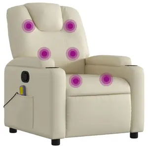 vidaXL Recliner Chair Wingback Reclining Sofa Seating Furniture Faux Leather 3205544