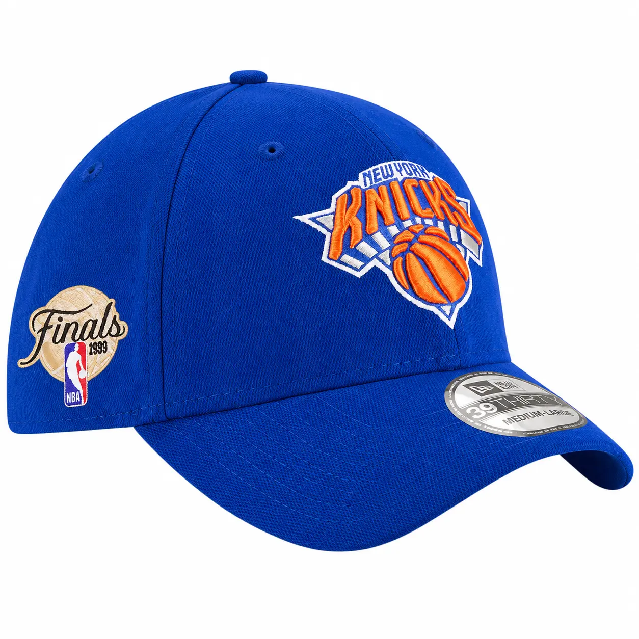 New York Knicks 39Thirty NBA Basketball Embroidered Cap, Adjustable Snapback & Fitted Flat Brim Hat, Blue Black Orange Streetwear Baseball Cap for Men and Women