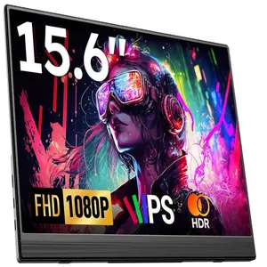 Portable Monitor, 15.6" FHD 1080P Travel Portable Monitor for Laptops, Ultra-Slim External Portable Screen for Laptop with Kickstand, Screen Extender for Laptop PC Mac Phone PS4/5 Xbox Switch