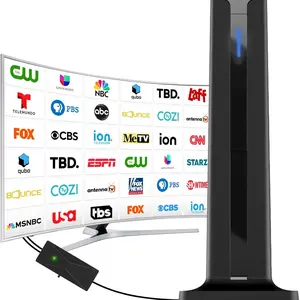 2026 New 4K Ultra HD Digital Ground TV Antenna, USB Powered Indoor Signal Booster, 3m Cable, Smart TV Compatible