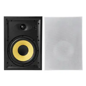 【Spotlight Day】VEVOR In-Wall Speakers, 8", In Wall Speaker System with Paintable Grille, Hi-Fi Sound, 200W Peak, 2-Way Rectangular Speakers, for Damp Humid Indoor Placement, Bath, Kitchen, Covered Porches, 1 Pair