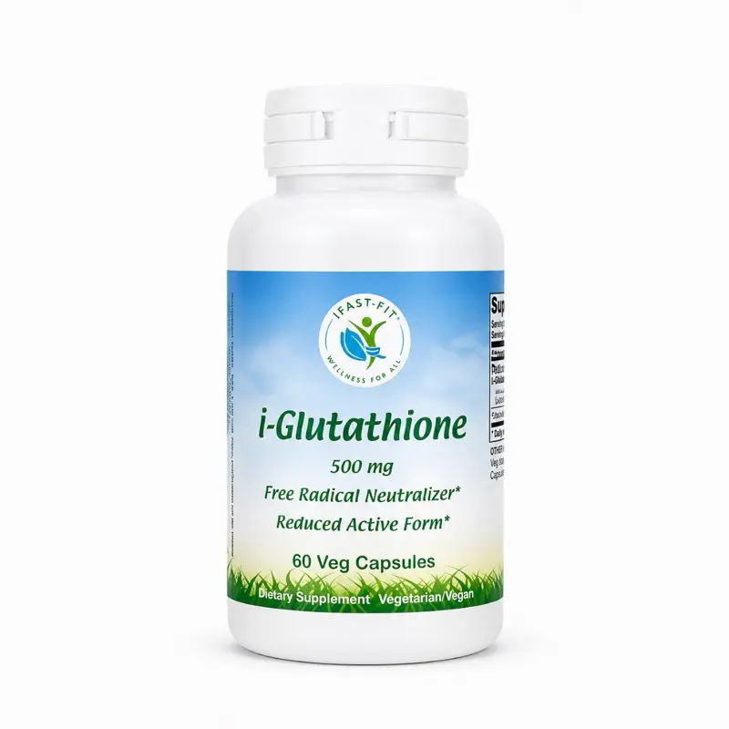 IFastFit I-Glutathione 500 mg with Milk Thistle Extract Supplement Super Antioxidant for Cellular Health & Liver Function Support - Edible, Healthcare