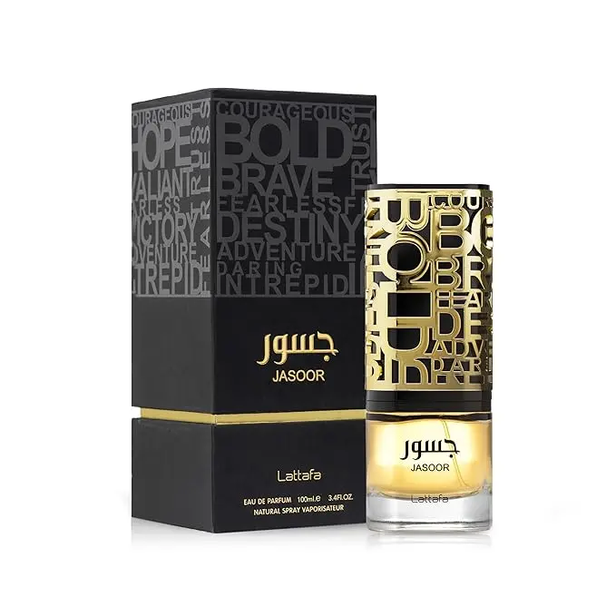 Lattafa Jasoor Eau De Parfum Spray for Men - 3.4 oz (100ml) Single Item, Fragrant Longlasting Luxurious Masculine Men's Fragrance, Bergamot & Lavender Notes, Leather Base, Ideal for Daily Wear & Special Occasions, Fragrant Men's Fragrance