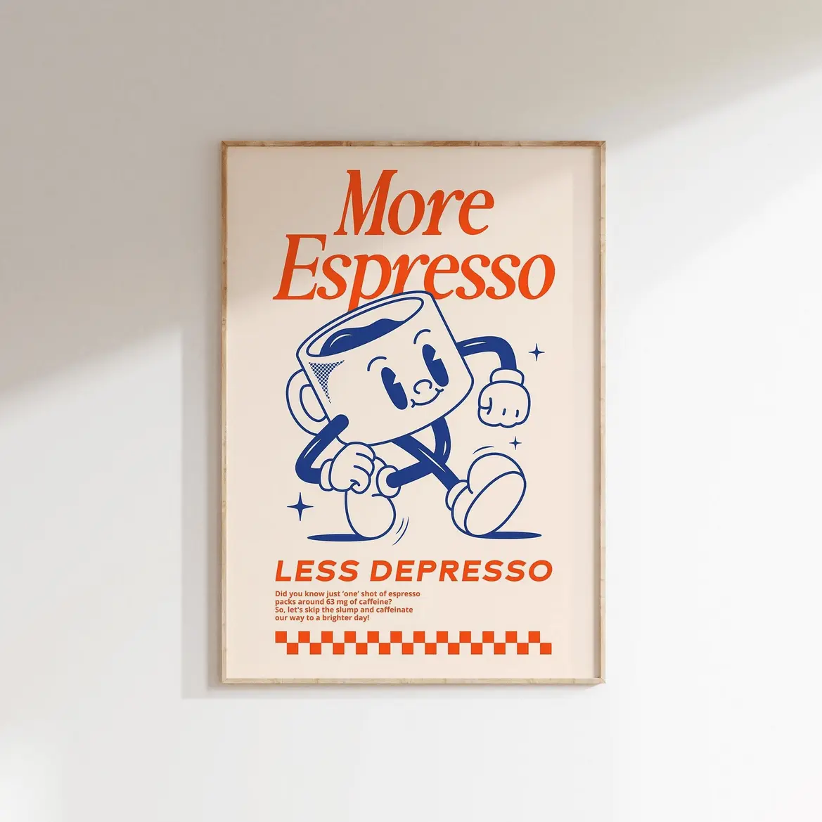 More Espresso Less Depresso Wall Art Print Coffee Station Wall Art Decor, Coffee Bar Print, But First Coffee, Apartment Art Y2K Room Wall Decoration