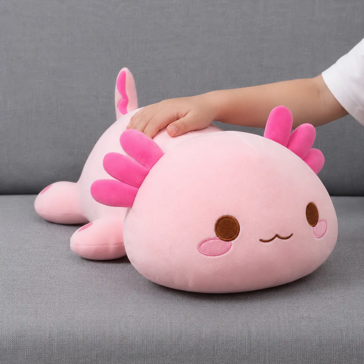 CHUBBYJOY Cute Axolotl Stuffed Animal Plush, 20" Soft Plush Toy Cuddle Nap Pillow for Kids Teens, Cute Girly Gifts, Summer Vibe Item, Room Aesthetic Decor, Valentine Holiday Plush Gift