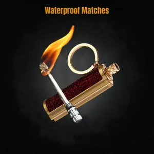 Classic Permanent Match Lighter, 10000 Times Retro Lighter, Portable Match Lighter, Outdoor Emergency Fire Fighting, Portable Ignition Tool, Outdoor Camping Ignition Stick (Need To Add Kerosene)