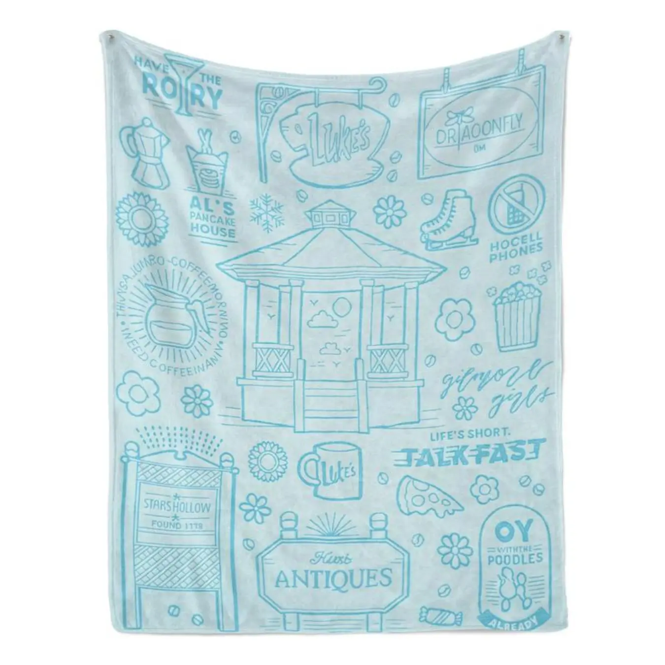 Gilmore Girls Single-Sided Printing Lightweight Flannel Throw Blanket, 1 Piece with TV Show Elements, Perfect for Relaxing & Room Decor, One Piece