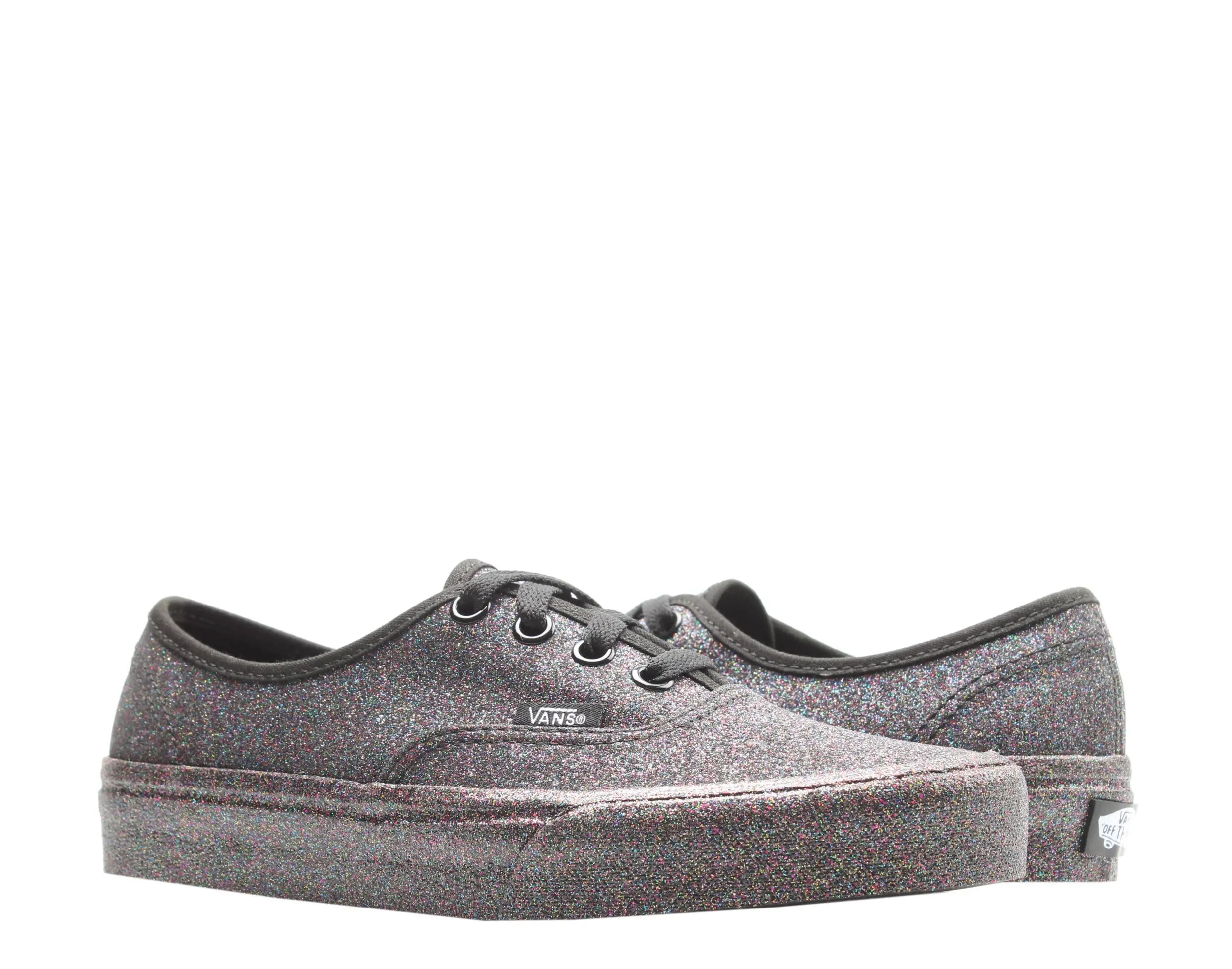 Vans Authentic Rainbow Glitter Sneaker in Black | Low-Top