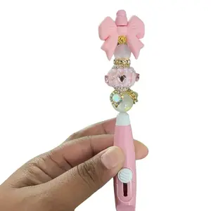 Beaded Box Cutter with Pink Bow and Beads Design