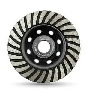 SHDIATOOL 4.5" Turbo Row Diamond Grinding Cup Wheel for Concrete Granite Marble Masonry Brick Fits with Angle Grinder