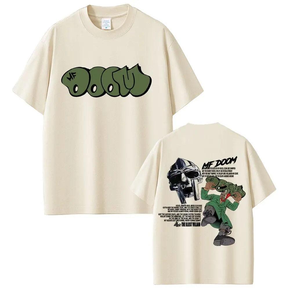 Rapper Mf Doom Album Madvillainy Graphic T-shirt Men Women Hip Hop Fashion Vintage T-shirts Male Casual Cotton Oversized T Shirt