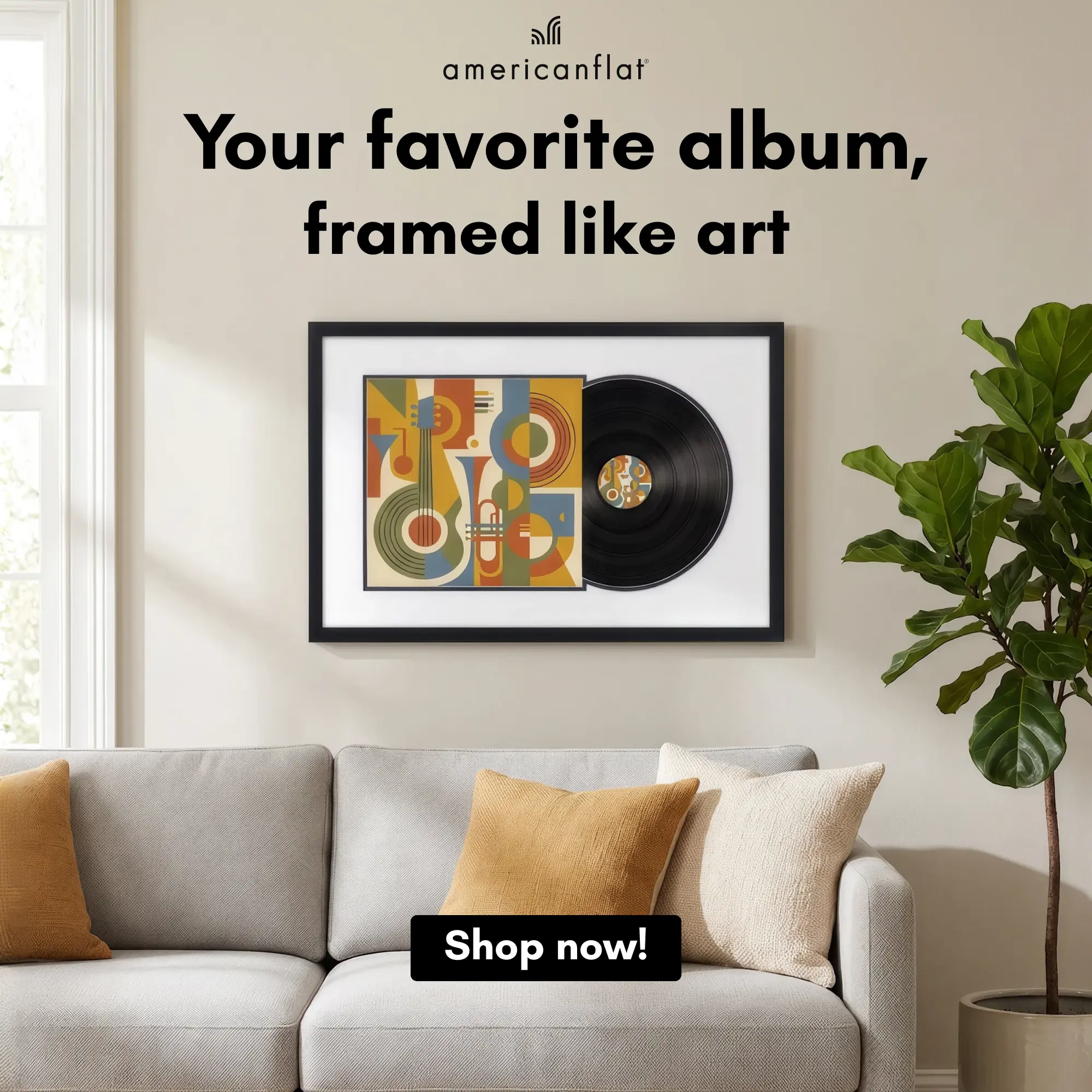 Signature CD & Record Album Matted Picture Frame