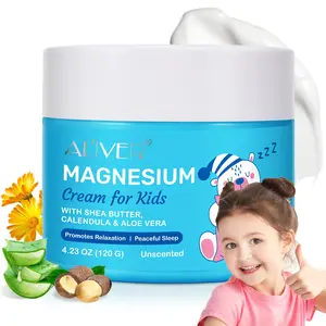 Aliver Magnesium Oil Cream 120g, Soothing Skin Care Products for Kids, Gentle Formula for Dryness Relief, Ideal for Daily Use, Toddler Bedtime Lotion