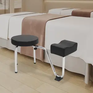 CNCEST Adjustable Footrest and Stool Set, Modern Freestanding Furniture, PVC Construction, Non-Slip Base for Home, Salon Use