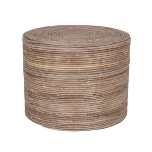 Cameron Handwoven Rattan Accent Stool