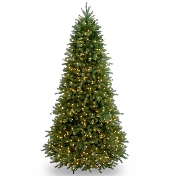 7.5 ft. Jersey Fraser Slim Fir Hinged Artificial Christmas Tree, Home Decor Plants for Room Decor