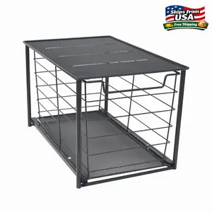 MS Large Stackable Slide-Out Drawer Organizer, Matte Black
