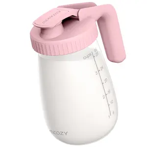 Momcozy Breast Milk Pitcher, Resistant to Heat and Cold Abrupt Temp Swings, No Leak Glass Breast Milk Fridge Storage Container With Wide Mouth, Fast Baby Formula Maker, Breastfeeding Essentials
