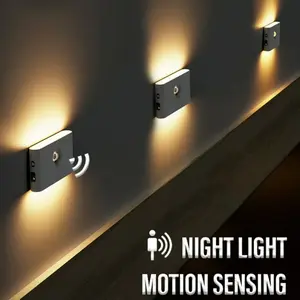 USB Rechargeable LED Motion Sensor Light, 4m/120° Ultra-Thin Induction Lamp, RGB Cabinet Lighting, Ideal for Hallway, Storage Room, Closet, Kitchen, Bathroom
