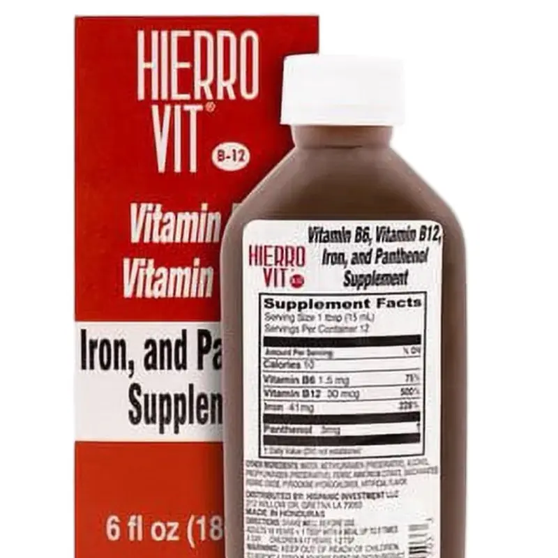 Iron with Vitamins B6 and B12 Reconstituted Tonic 180 mL, Oral Liquid Dietary Supplement, Single-Bottle Presentation, Convenient Liquid Format, Use as Directed on Label**