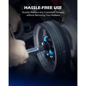 Motor Tech Harmonic Balancer Puller Kit, Adjustable 3-Jaw Puller Set for Removing Harmonic Dampers & Balancers, 3-Jaw Pulley Puller Set, Automotive Repair Tools