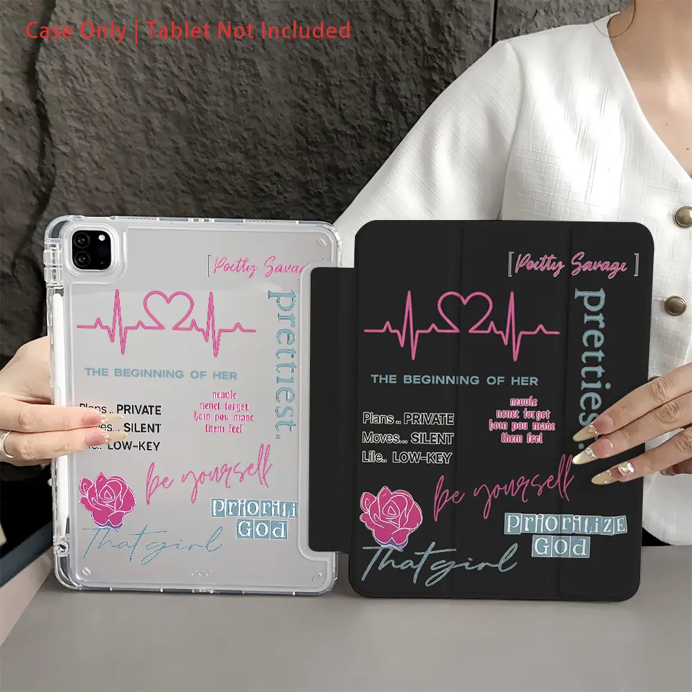 Durable Tablet Casing for Various iPad Models with Cover, Pen Holder, Auto Sleep/Wake, Stylish Acrylic Fiber Design (Fits 9.7-in,10.2-in,10.9-in,11-in,13-in; 7th,8th,10th,2nd,4th,5th Gens; Pro 11-in 2022,11(M3 2025),13(M3 2025), Protection Summerwins gift