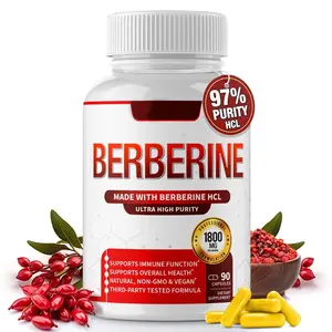Berberine Supplement 1800mg Berberine hcl 97% Purity 90 Capsules Fitness Edible