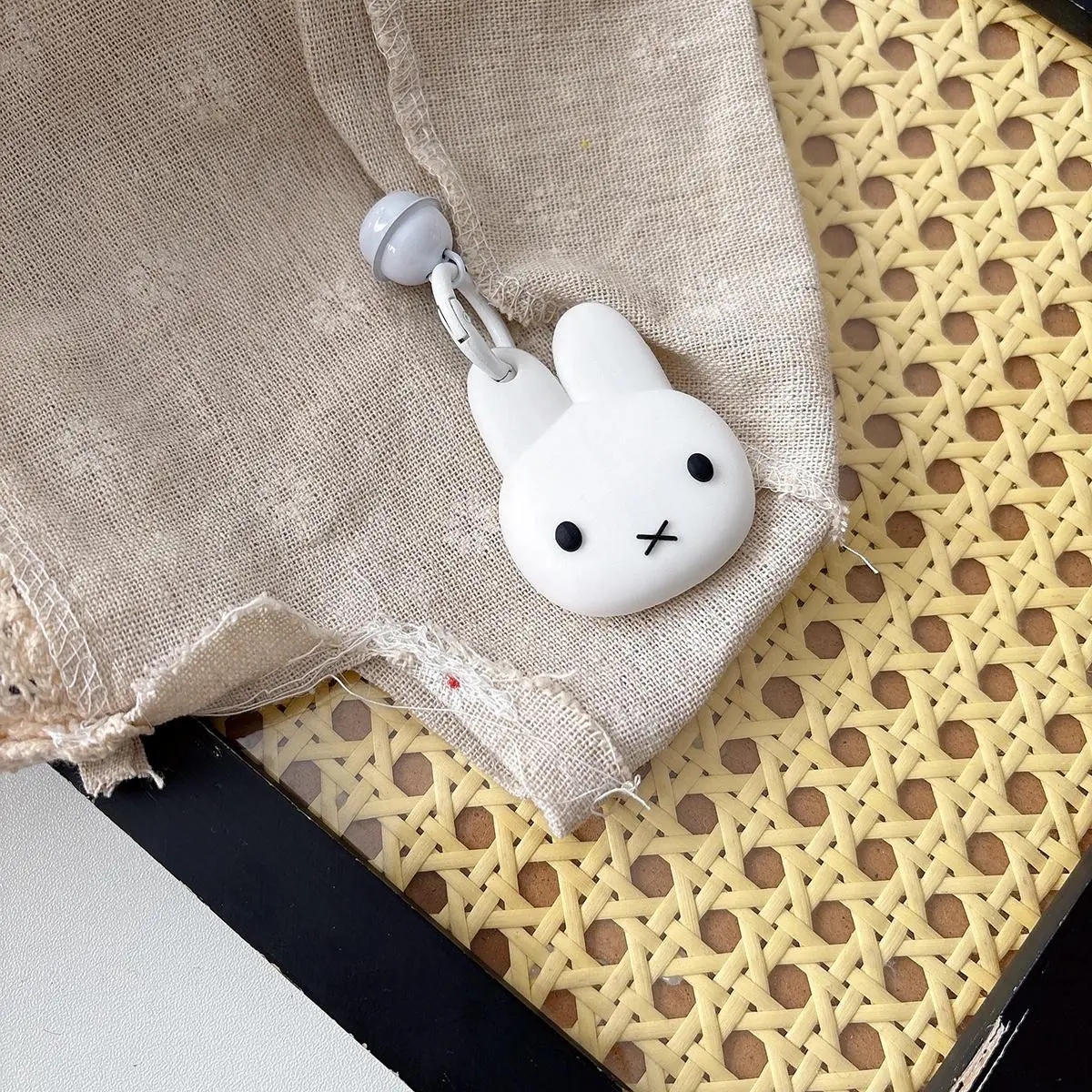 Cute Rabbit Design AirTag Protective Case, Anti-lost AirTag Keychain Pendant, Cartoon Protective Cover Compatible with AirTag