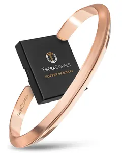 TheraCopper Copper Bracelet for Men & Women (Prism) — 100% Pure Copper Bracelets — Raw, Solid & Uncoated Authentic Handmade Tibetan Bracelet Cuff Bangles