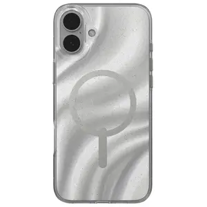 ZAGG Milan Snap Case  for iPhone 16 Plus  White Glitter Swirl