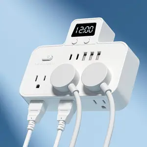 Multi Plug Outlet Extender, Power Socket Extender, Surge Protector Wall Outlets Extender with 6 Socket & 3 USB Ports, Wall Charger for Home, School & Office