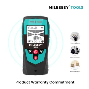 MILESEEY WD10 Handheld 4-in-1 Reliable Industrial Wall Detector Scanner, Accurate Scan & Detect Mode Tool for Wood, Metal Studs, Pipes (Hardware Measuring Instrument for Industry Use)