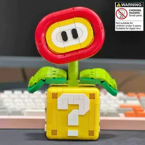 New Fun Building Block Flower 3D Model Assembly Kit, Classic Game Elements, Creative Decoration, Holiday Birthday Gift