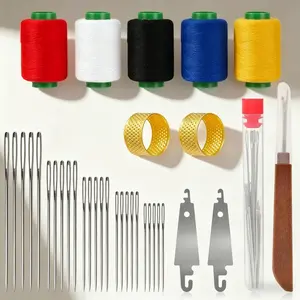 PikoMart 36 Pcs Portable Sewing Repair Kit, Complete DIY Needle & Thread Set for Beginners & Adults, Compact Travel Sewing Supplies with Scissors, Thimble & Seam Ripper, Practical Gift for Mom & Grandma