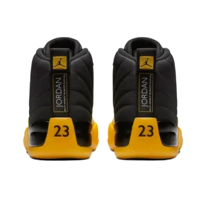 Brand New Sealed | with Original Shoe Box | Unisex | Premium Tumbled Leather | Black & University Gold | High Top Sneakers | Basketball Shoes | Streetwear Footwear | Daily Casual Athletic Shoes