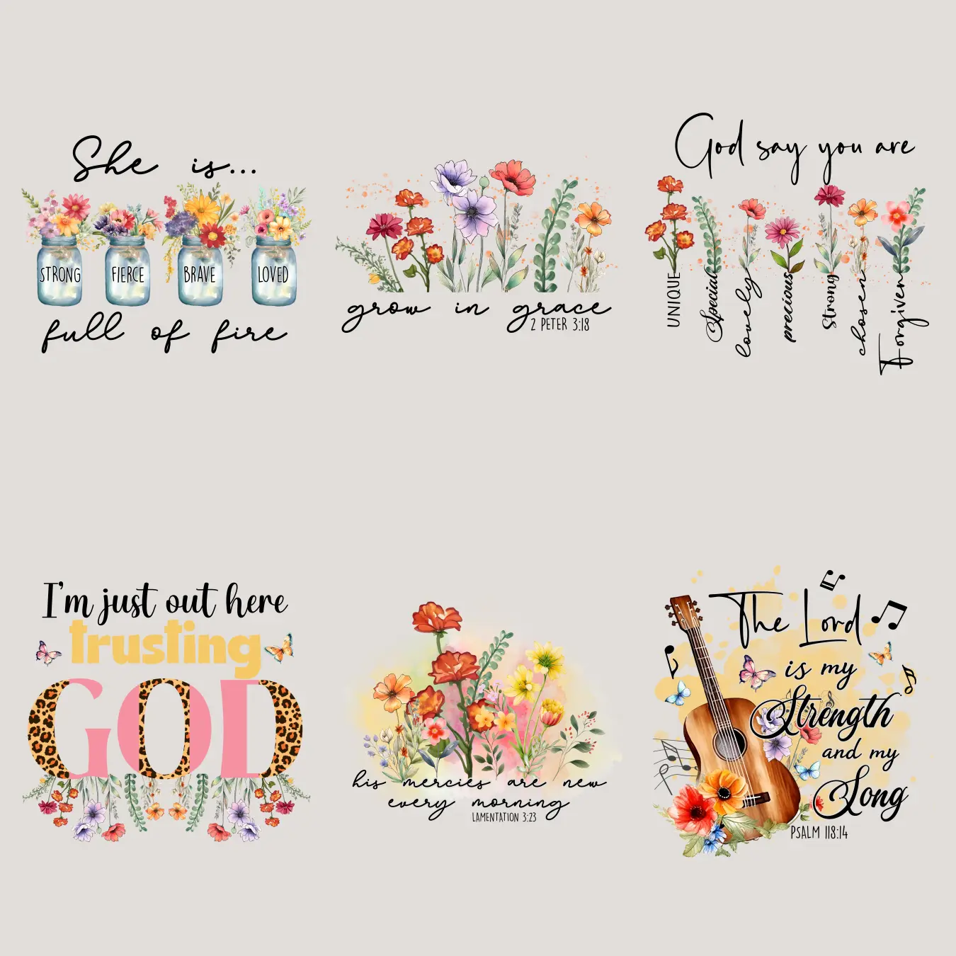 6PCS/set Floral or Flowers Heat Transfer -For Making T-Shirts,Bags,Hoodie,Throw pillow,Canvas Bag And Fabric Decorations,Washable And Durable Heat Transfer Stickers,