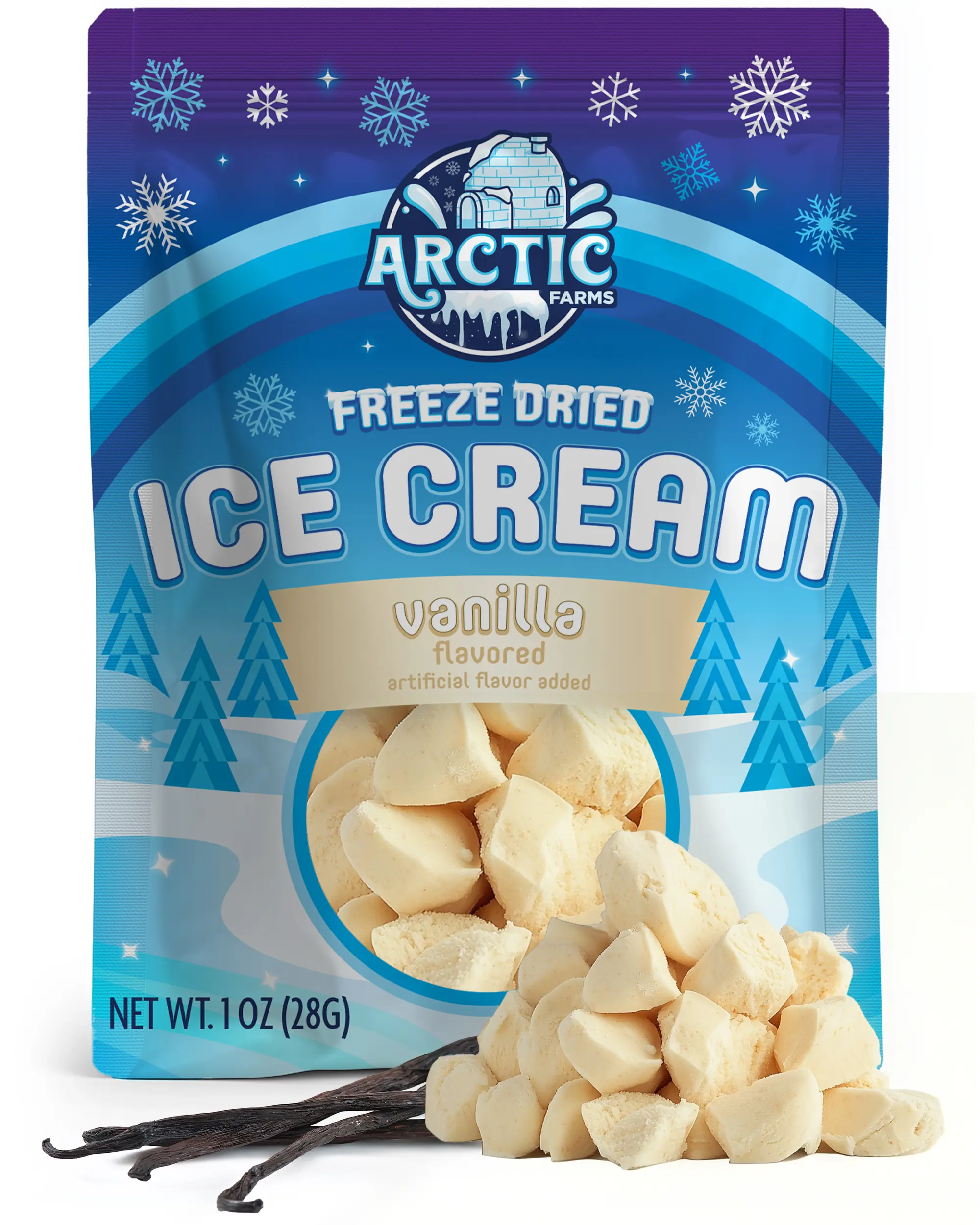 Freeze Dried Ice Cream That Does Not Melt (Bits) Vanilla