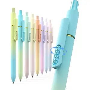 8 count Gel Pens, 0.7mm Black Ink, Medium Tip - Fast-Dry, No Bleed, Gradient Colors for Office & School