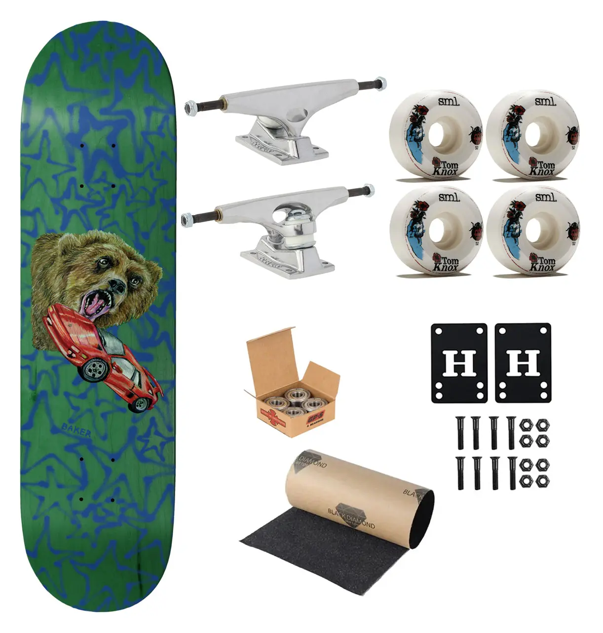 Baker Premium Complete Skateboard Jacopo Rocket Science Twin 8.38" Ft. Krux/SML/Independent