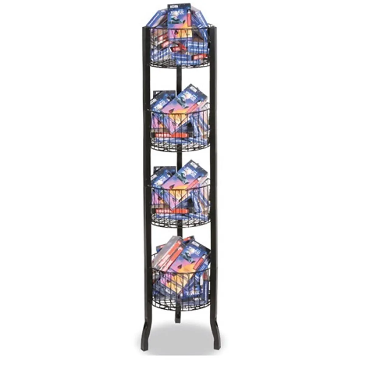 Multi-Tiered 4-Tier Circular Round Basket, 12x54.5in Height 6.5in, Home Supplies Organizer for Room Decor Needs